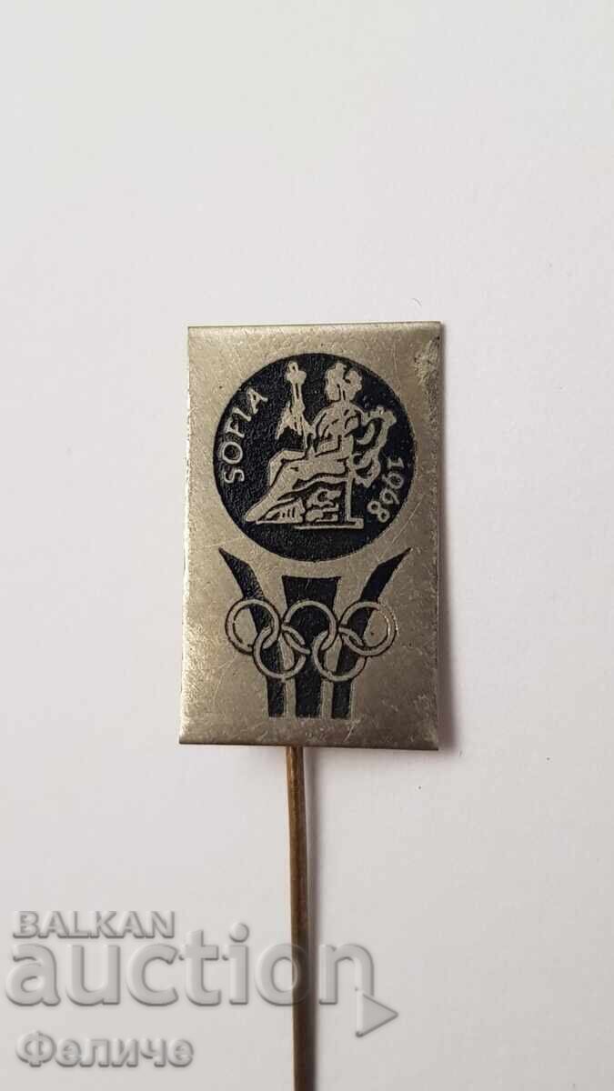 Много рядък Олимпийски знак, значка София 1968 Много рядък Олимпийски знак, значка София 1968