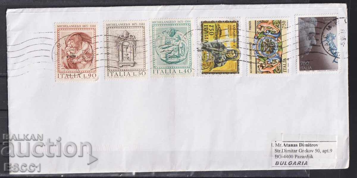 Ταχυδρομικός φάκελος με γραμματόσημα Μιχαήλ Άγγελος 1975 από Ιταλία Ταχυδρομικός φάκελος με γραμματόσημα Μιχαήλ Άγγελος 1975 από Ιταλία