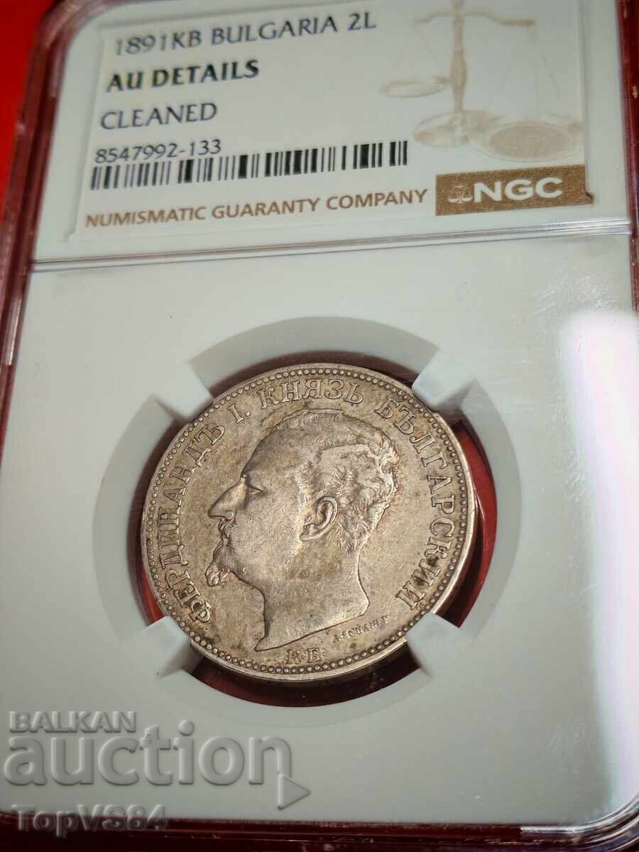 Auction  2 LEVA 1891 NGC *AU DETAILS