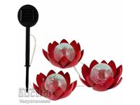 LED Solar Garden Solar Panel with 3 Light Bulbs