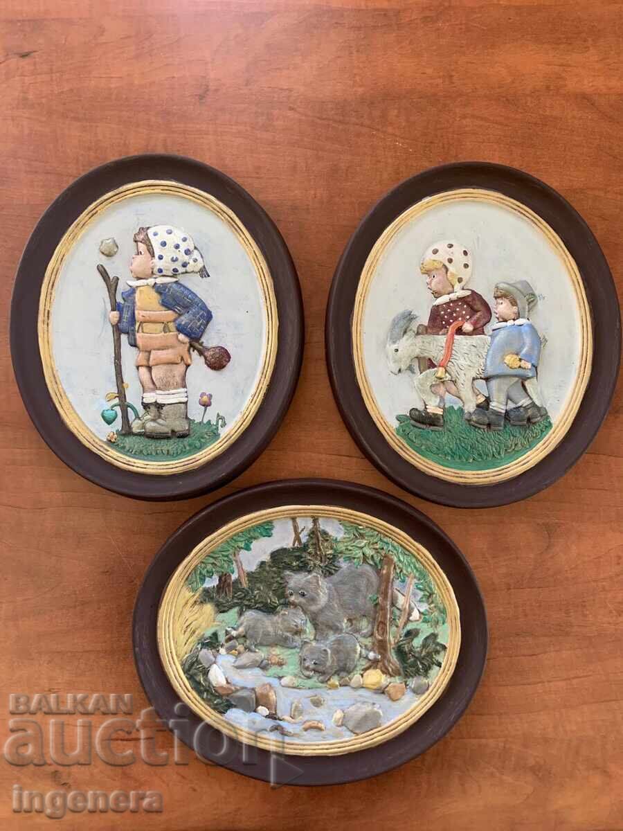 FIGURĂ PANOU CERAMICĂ ALBĂ DIN ANII '70 RELIEF - 7