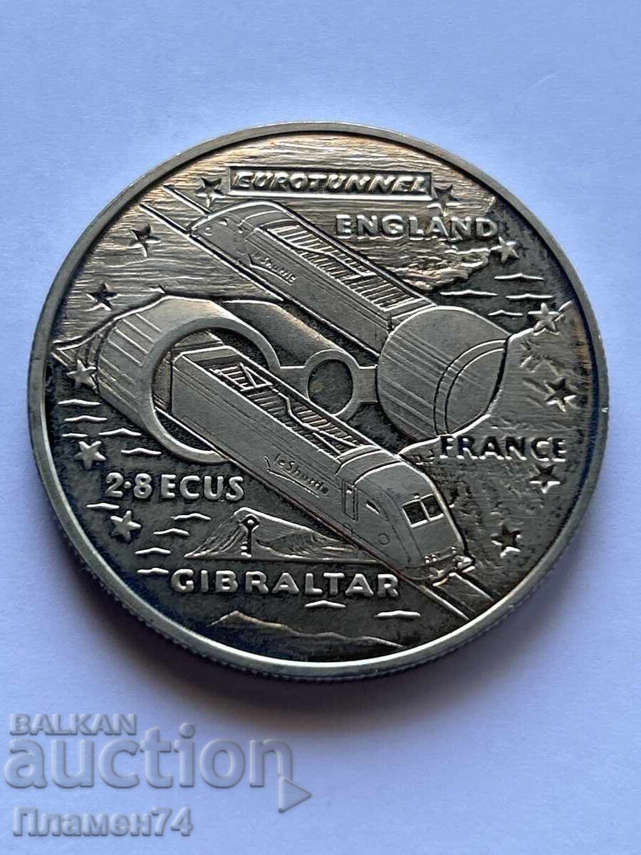 2.8 Екюта 1993г Гибралтар Евротунел с цена 15.00 лв. | € 7.67 2.8 Екюта 1993г Гибралтар Евротунел с цена 15.00 лв. | € 7.67