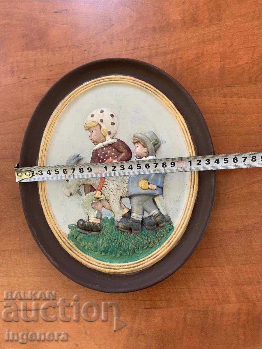 Livrarea FIGURĂ PANOU CERAMICĂ ALBĂ DIN ANII '70 RELIEF