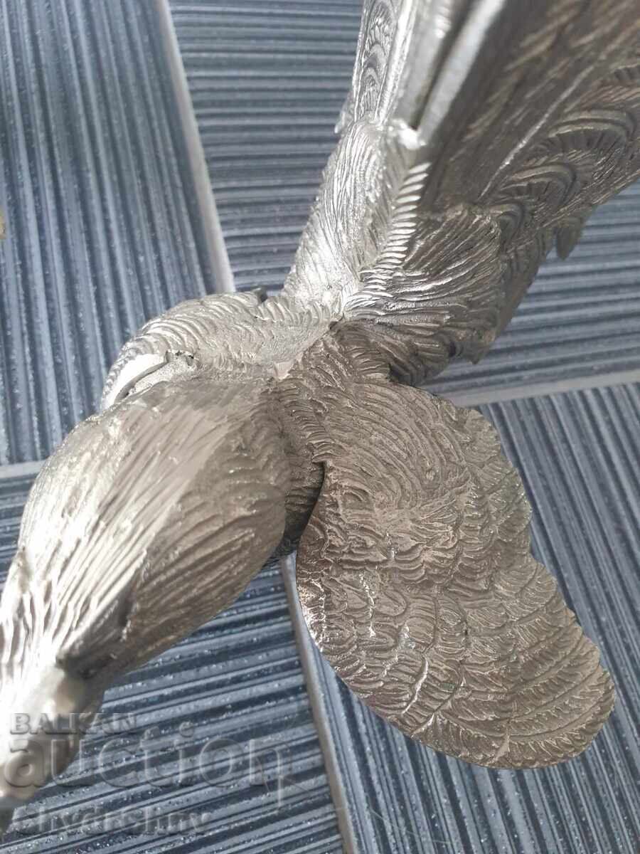 Pair of Silver-Plated Bronze Roosters / Figure of a French Fighting Rooster - 7