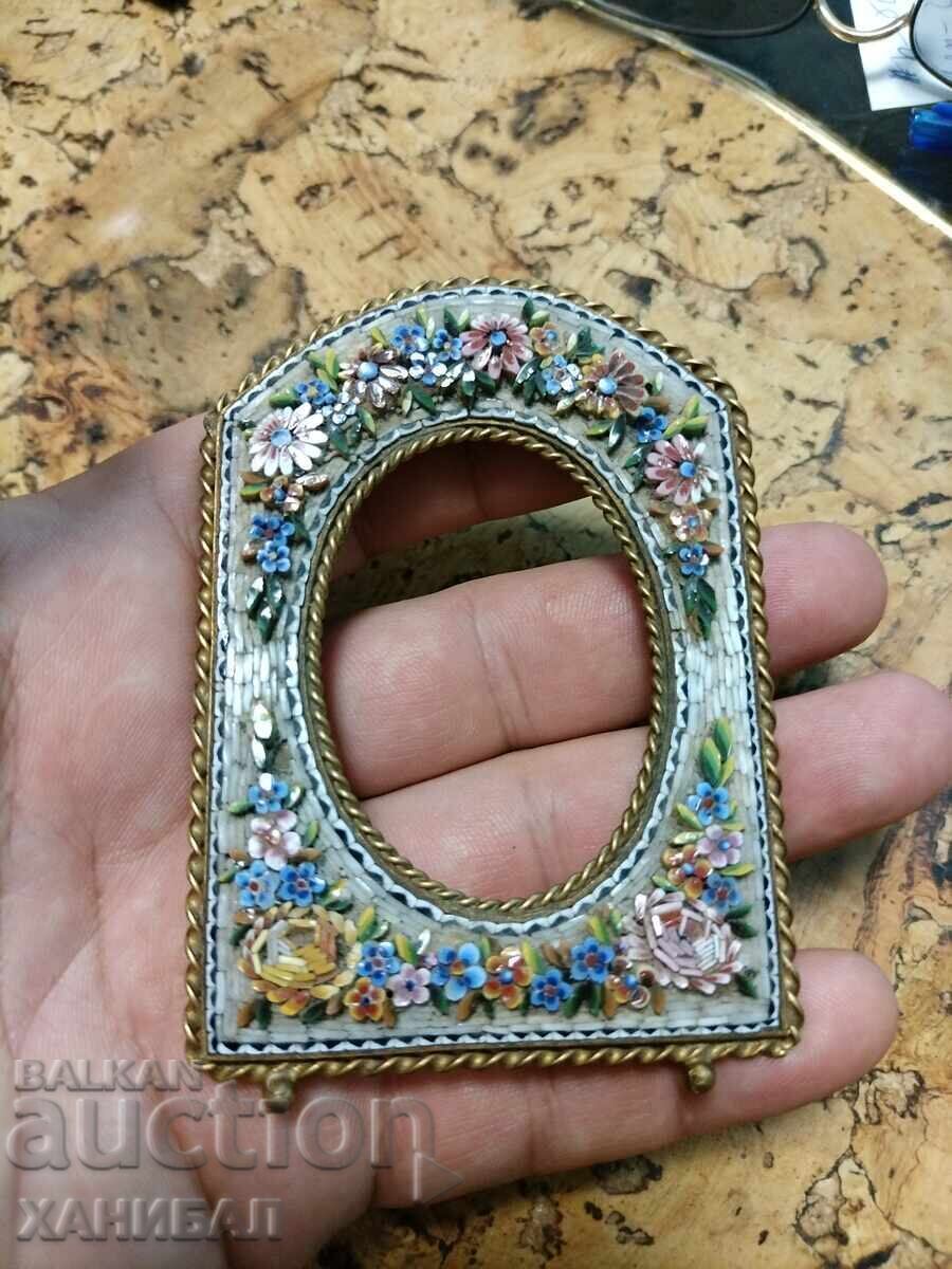 Picture frame from glass plates and brass, 1900 with price 90.00 BGN | € 46.02 Picture frame from glass plates and brass, 1900 with price 90.00 BGN | € 46.02