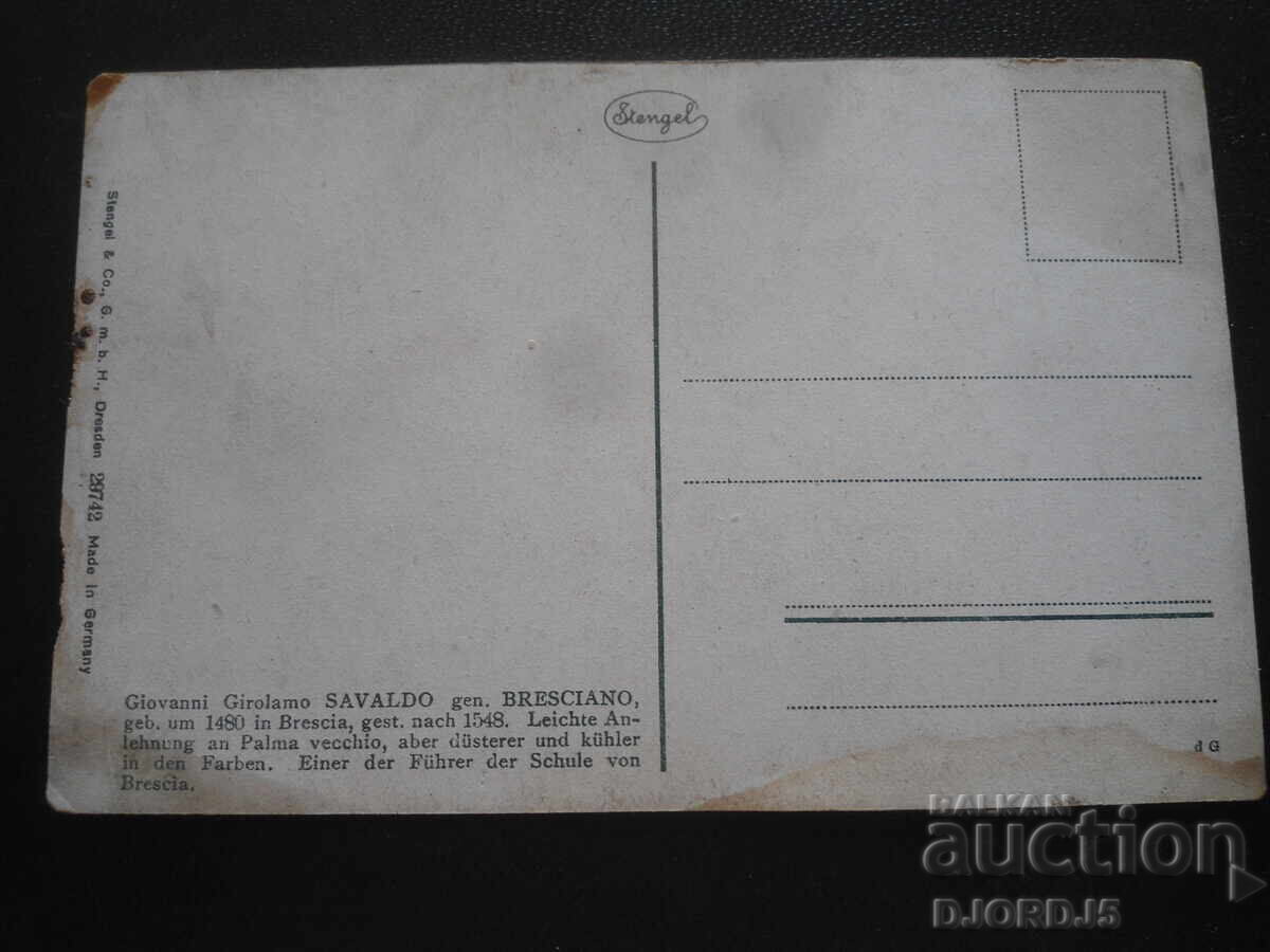 Стара картичка, Die Venezianerin, Dresden с цена 2.00 лв. | € 1.02