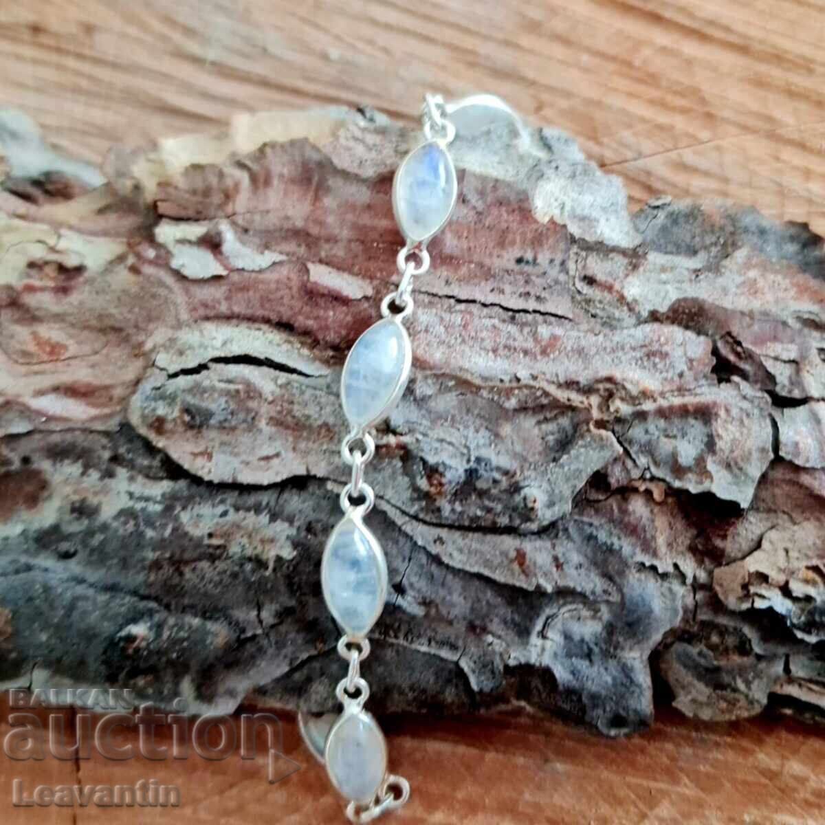 Ασημένιο βραχιόλι με Σεληνόλιθο - 5