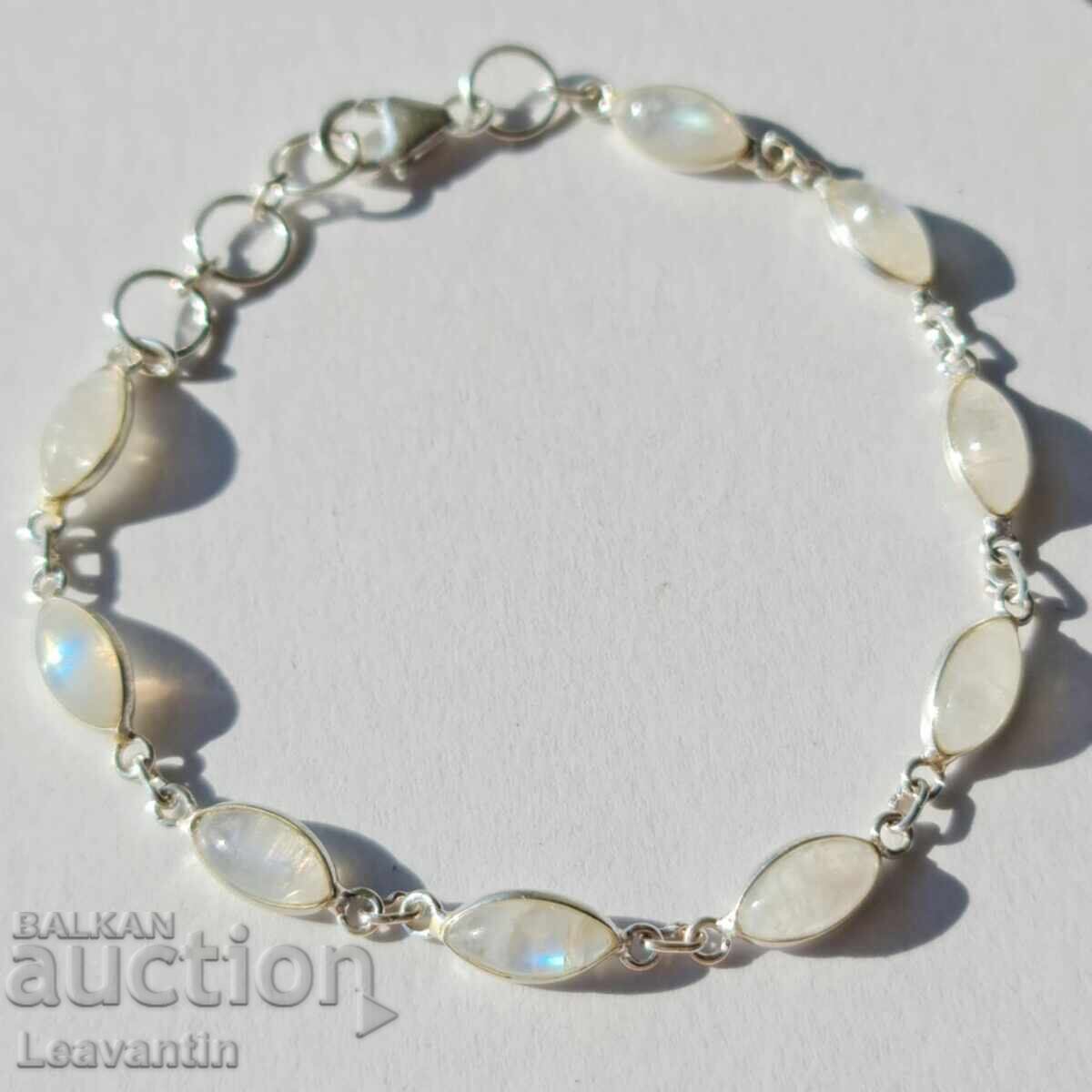 Ασημένιο βραχιόλι με Σεληνόλιθο - 6