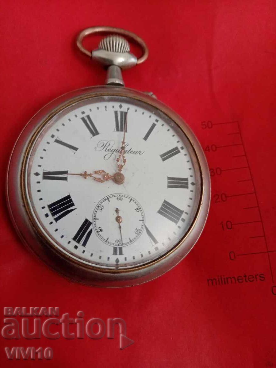 Antique pocket watch, advertising, Regulator