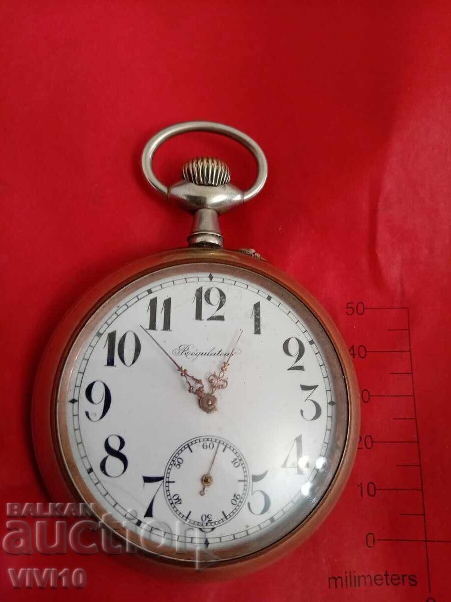 Antique pocket watch, advertising, Regulator Antique pocket watch, advertising, Regulator