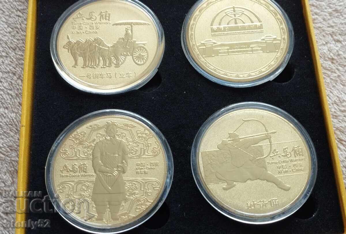 4 pcs. Chinese medals, souvenir coins with price 200.00 BGN | € 102.26