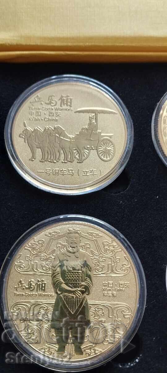 4 pcs. Chinese medals, souvenir coins - 5