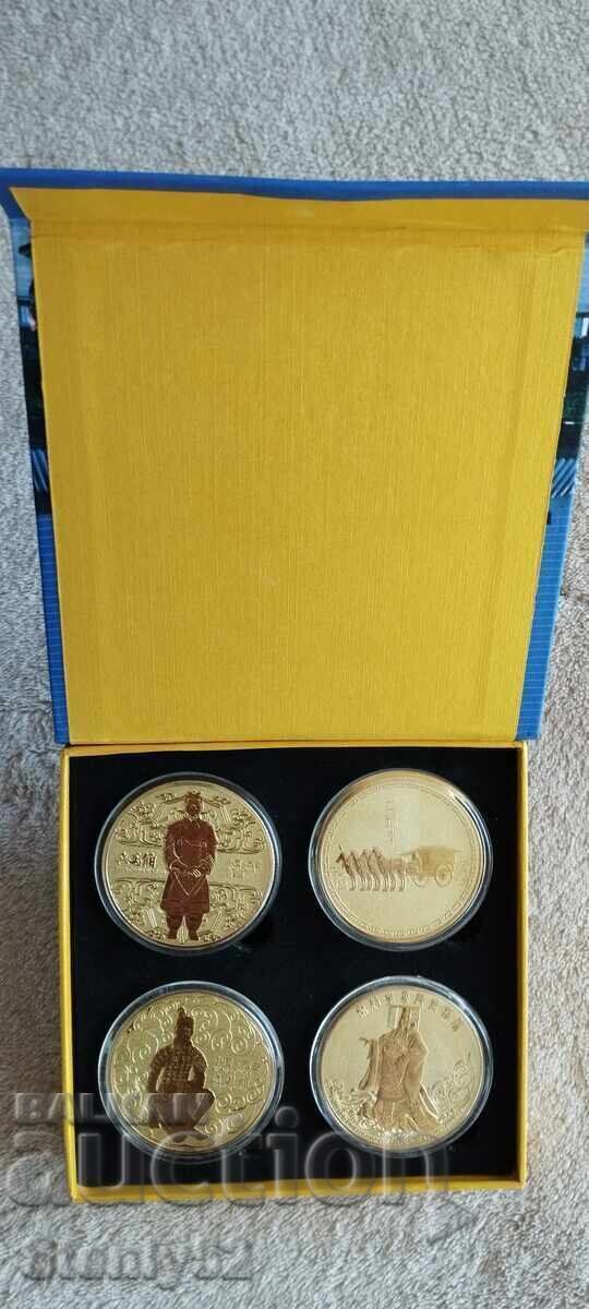4 pcs. Chinese medals, souvenir coins with price 200.00 BGN | € 102.26