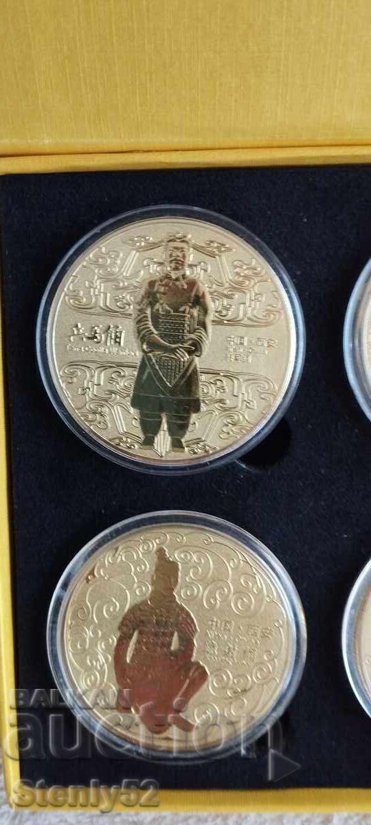 Auction  4 pcs. Chinese medals, souvenir coins