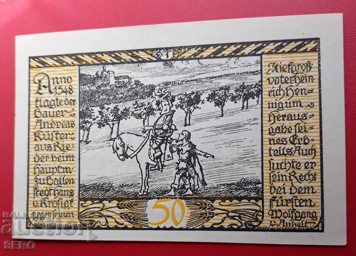 Χαρτονόμισμα-Γερμανία-Σαξονία-Rieder-50 pfennig 1921