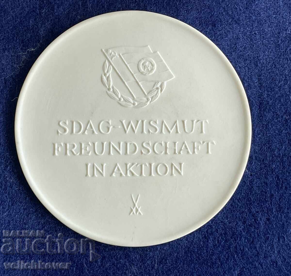 Auction  41491 GDR Germany Plaque Meissen Porcelain Mining Combine