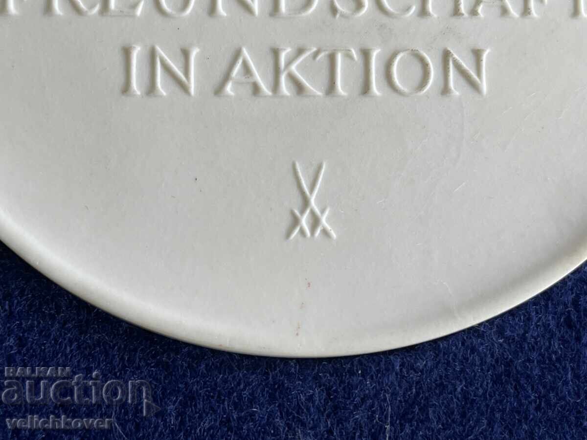 Delivery of 41491 GDR Germany Plaque Meissen Porcelain Mining Combine