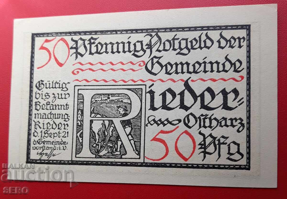 Banknote - Germany - Saxony - Reider - 50 Pfennig 1921 with price 2.00 BGN | € 1.02 Banknote - Germany - Saxony - Reider - 50 Pfennig 1921 with price 2.00 BGN | € 1.02