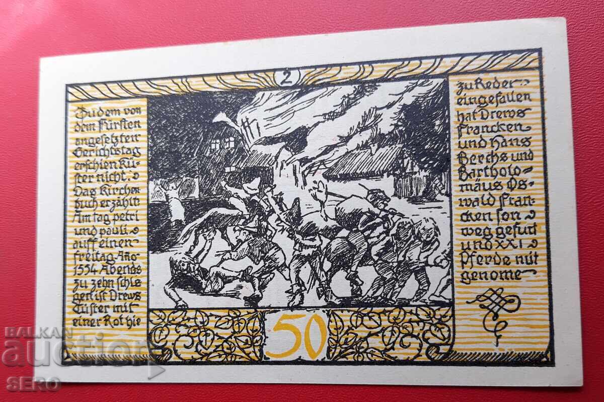 Banknote - Germany - Saxony - Reider - 50 Pfennig 1921 Banknote - Germany - Saxony - Reider - 50 Pfennig 1921