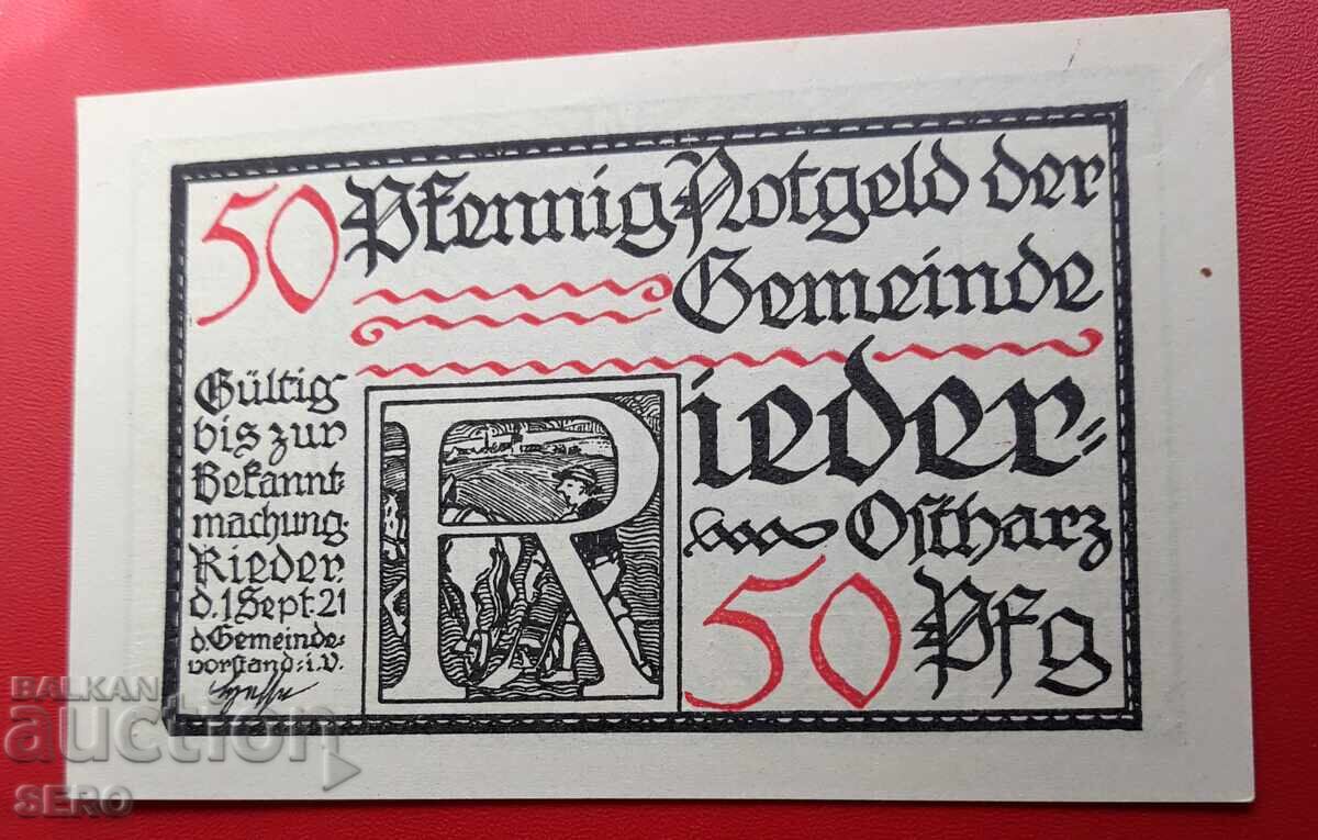 Banknote - Germany - Saxony - Reider - 50 Pfennig 1921 with price 2.00 BGN | € 1.02