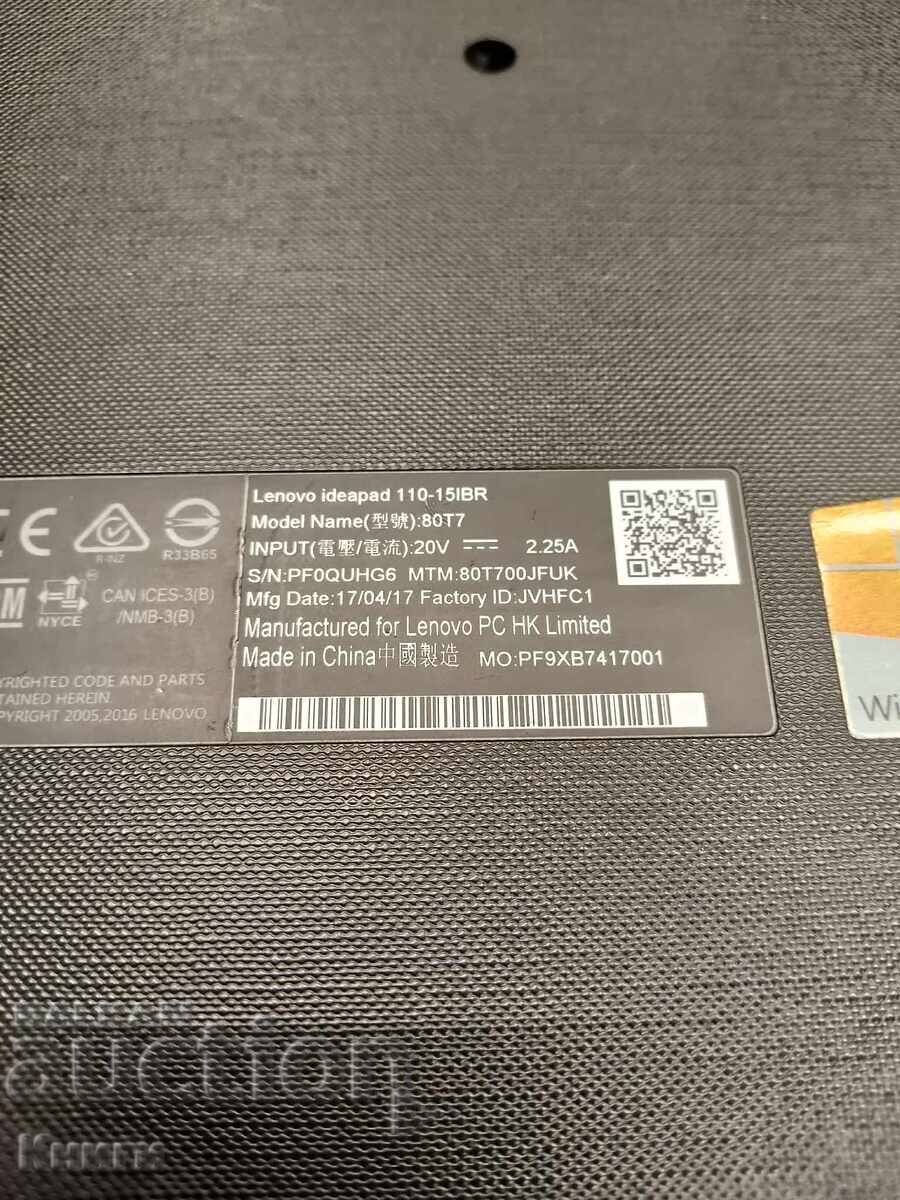 Лаптоп Lenovo Ideapad 110-15 IBR с цена 160.00 лв. | € 81.81 Лаптоп Lenovo Ideapad 110-15 IBR с цена 160.00 лв. | € 81.81