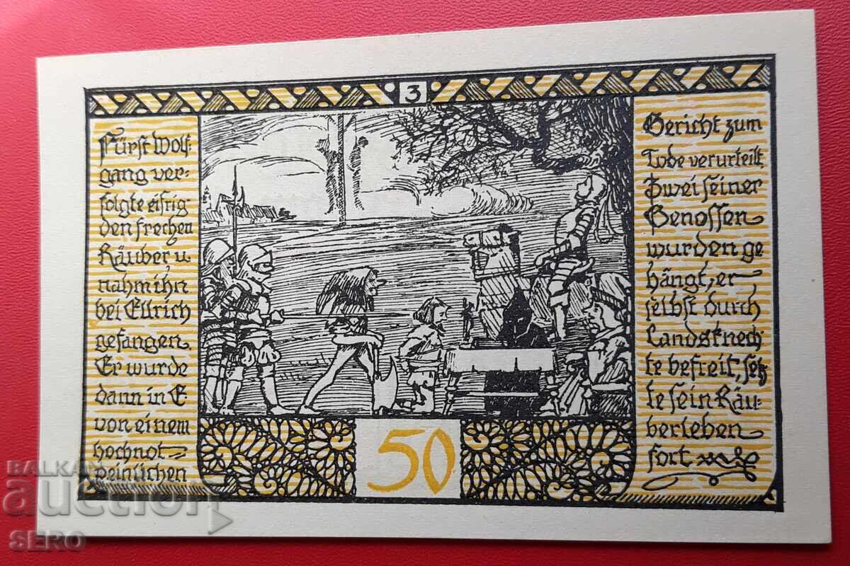 Χαρτονόμισμα-Γερμανία-Σαξονία-Rieder-50 pfennig 1921