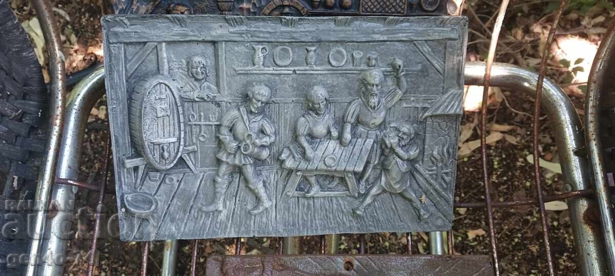 Cast iron panel, figural cast iron Cast iron panel, figural cast iron