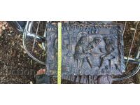 Cast iron panel, figural cast iron