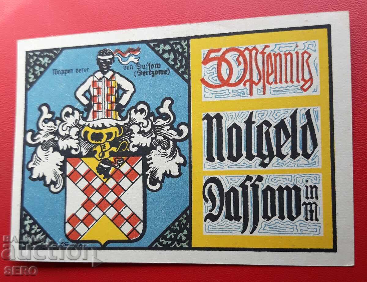 Banknote - Germany - Mecklenburg-Schwerin - Dassow - 50 Pfennig 1922 with price 2.00 BGN | € 1.02