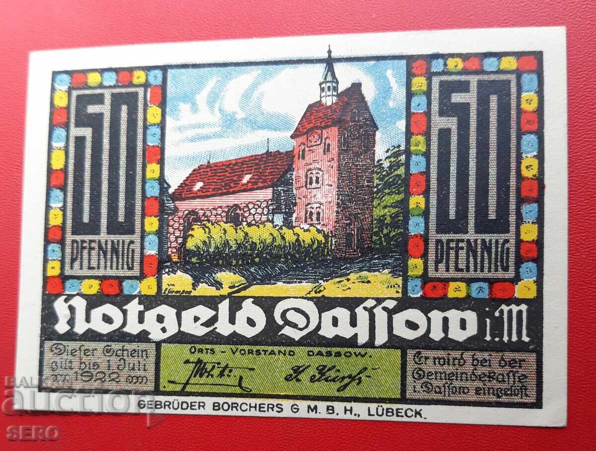 Banknote - Germany - Mecklenburg-Schwerin - Dassow - 50 Pfennig 1922