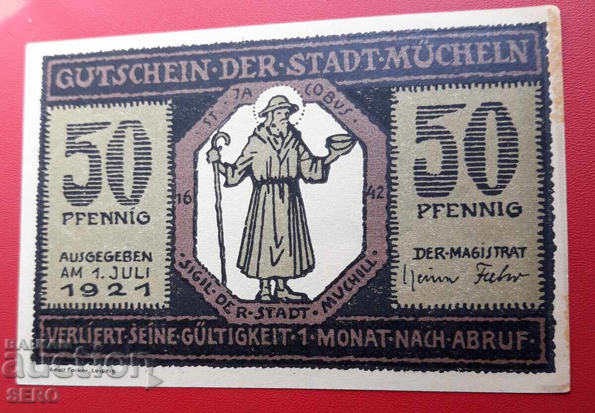 Τραπεζογραμμάτιο-Γερμανία-Βαυαρία-Μόναχο-50 πφένιχ 1921 με τιμή 2.00 BGN | € 1.02