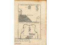 1719 - MALLET ENGRAVING - TOMB OF MOHAMET - original