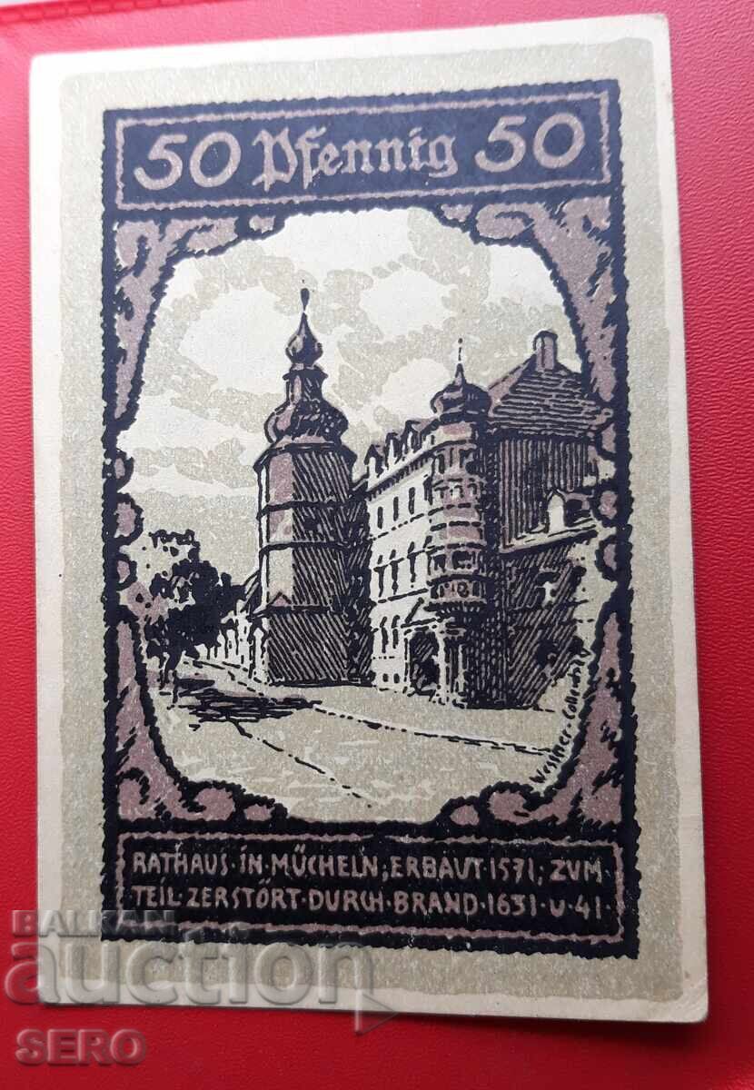 Τραπεζογραμμάτιο-Γερμανία-Βαυαρία-Μόναχο-50 πφένιχ 1921