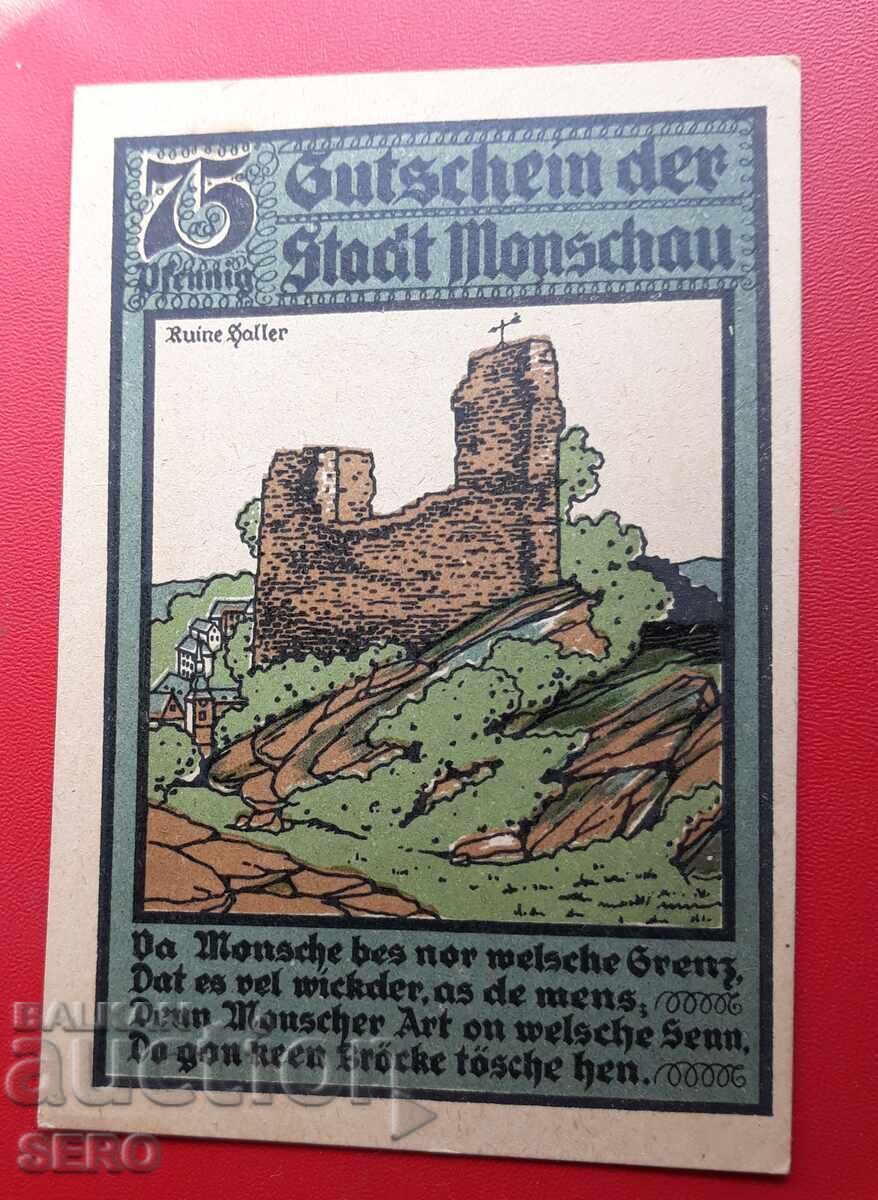 Banknote - Germany - North Rhine-Westphalia - Monschau - 75 Pfennig