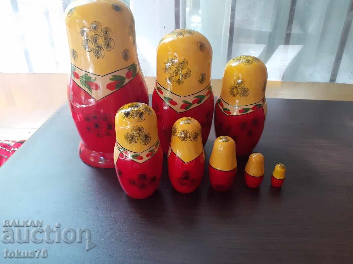 Δημοπρασία Υπέροχη παλιά ρωσική κούκλα ματριόσκα 8 σε 1 με ετικέτα Δημοπρασία Υπέροχη παλιά ρωσική κούκλα ματριόσκα 8 σε 1 με ετικέτα