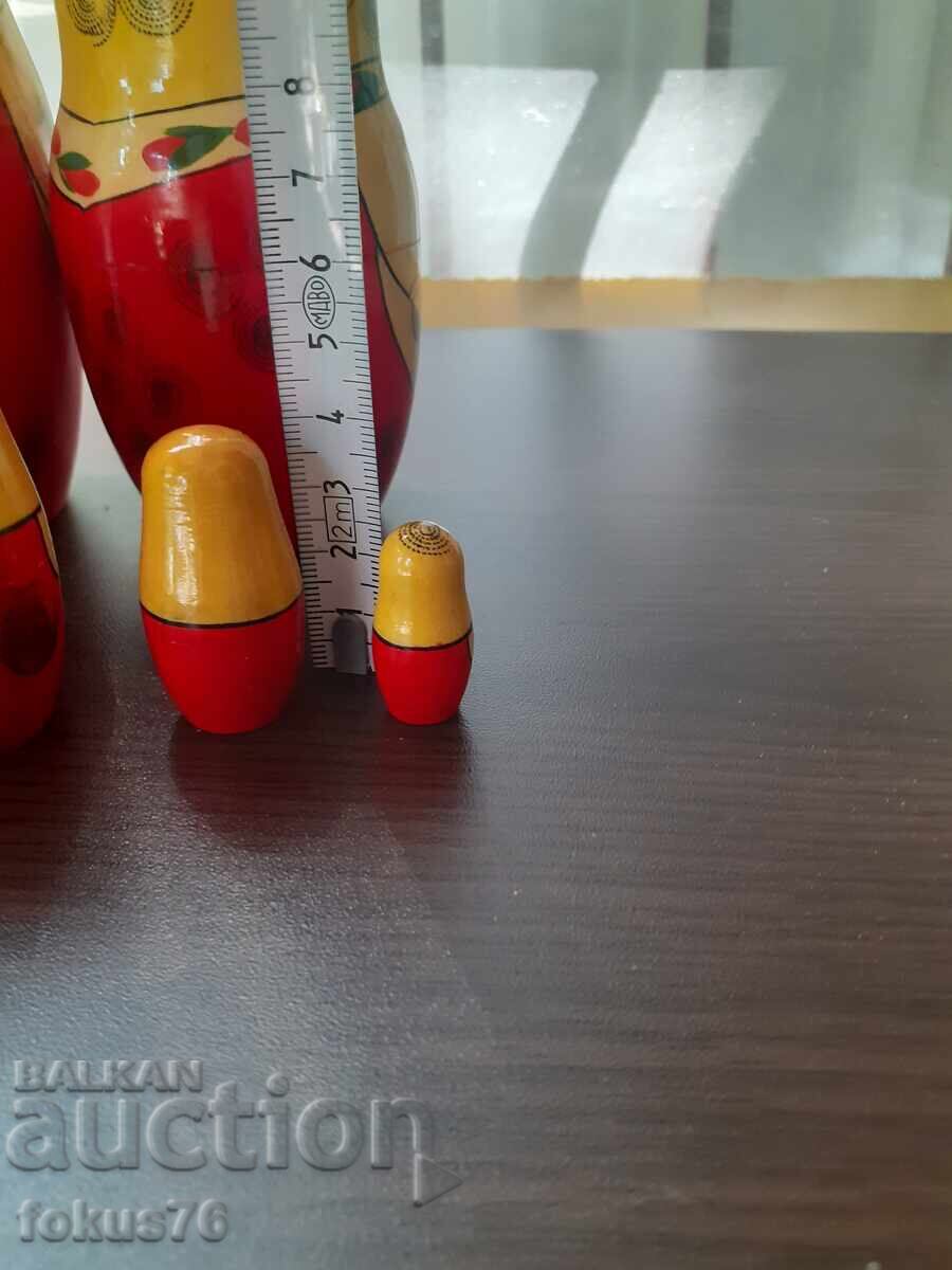 Παράδοση Υπέροχη παλιά ρωσική κούκλα ματριόσκα 8 σε 1 με ετικέτα Παράδοση Υπέροχη παλιά ρωσική κούκλα ματριόσκα 8 σε 1 με ετικέτα