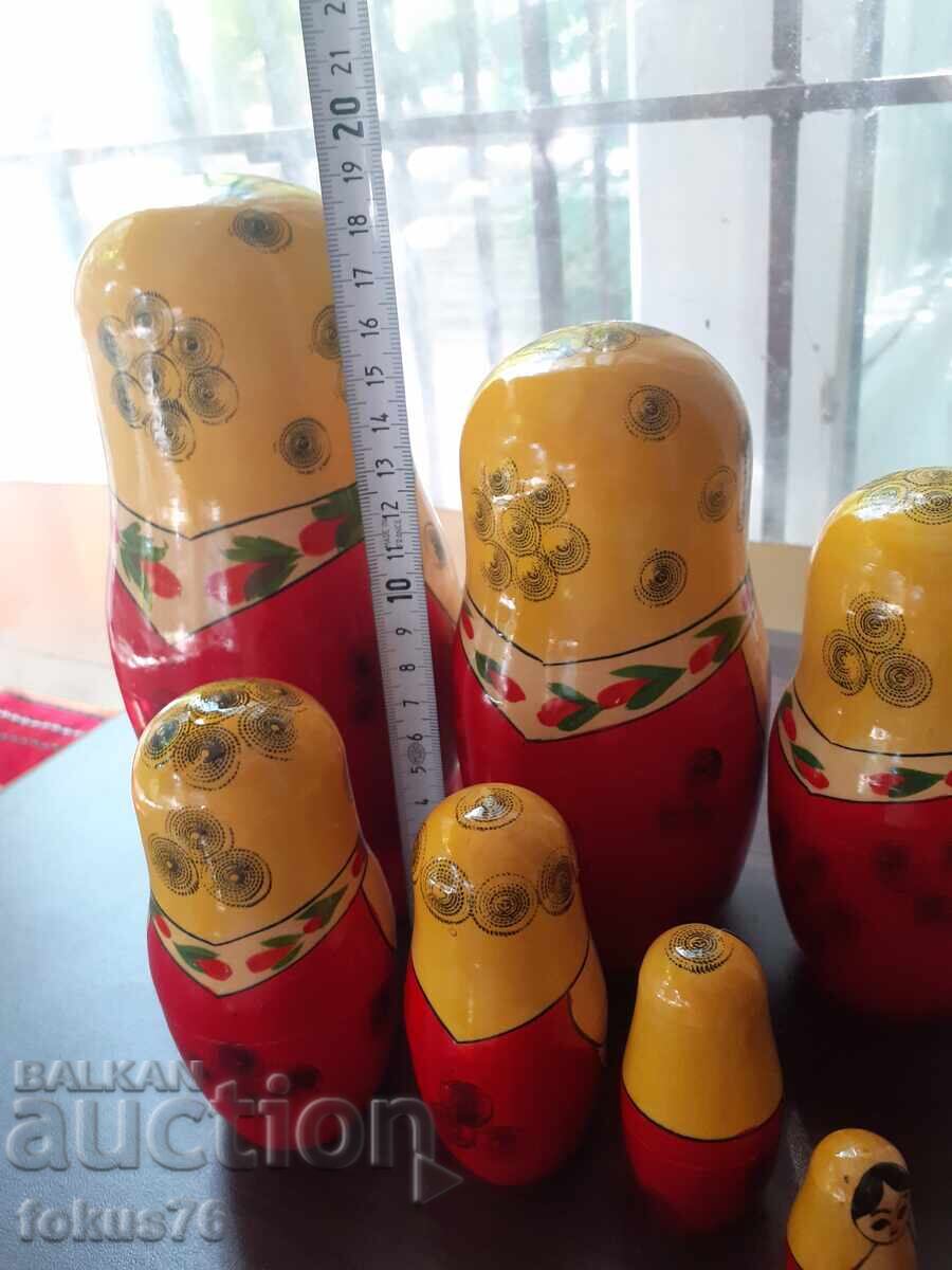 Υπέροχη παλιά ρωσική κούκλα ματριόσκα 8 σε 1 με ετικέτα - 5 Υπέροχη παλιά ρωσική κούκλα ματριόσκα 8 σε 1 με ετικέτα - 5