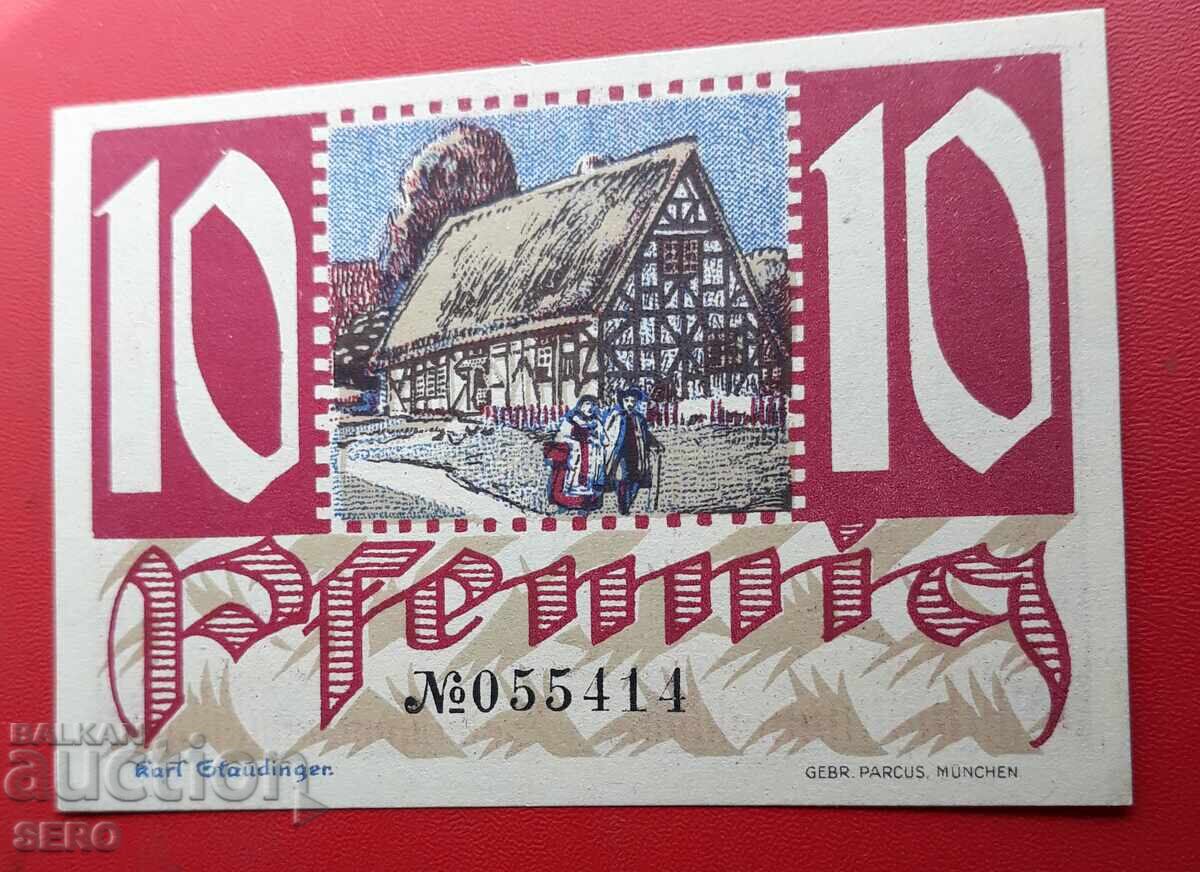 Banknote - Germany - Rhineland-Palatinate - Montabaur - 10 Pfennig 1920 with price 2.00 BGN | € 1.02