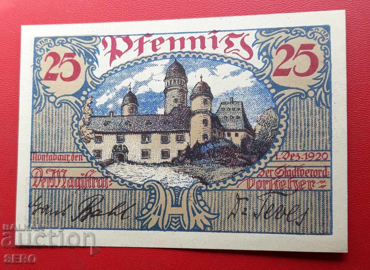 Banknote - Germany - Rhineland-Palatinate - Montabaur - 25 Pfennig 1921 Banknote - Germany - Rhineland-Palatinate - Montabaur - 25 Pfennig 1921