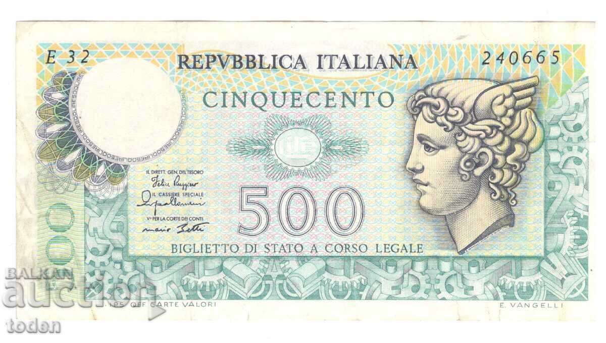 Italia - 500 Lire - 1979 - P# 94a.2 - Mercurio - Hârtie Italia - 500 Lire - 1979 - P# 94a.2 - Mercurio - Hârtie