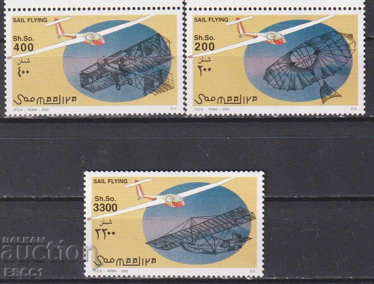 Καθαρές γραμματόσημες Αεροπορία Αεροπλάνα 2002 από Σομαλία