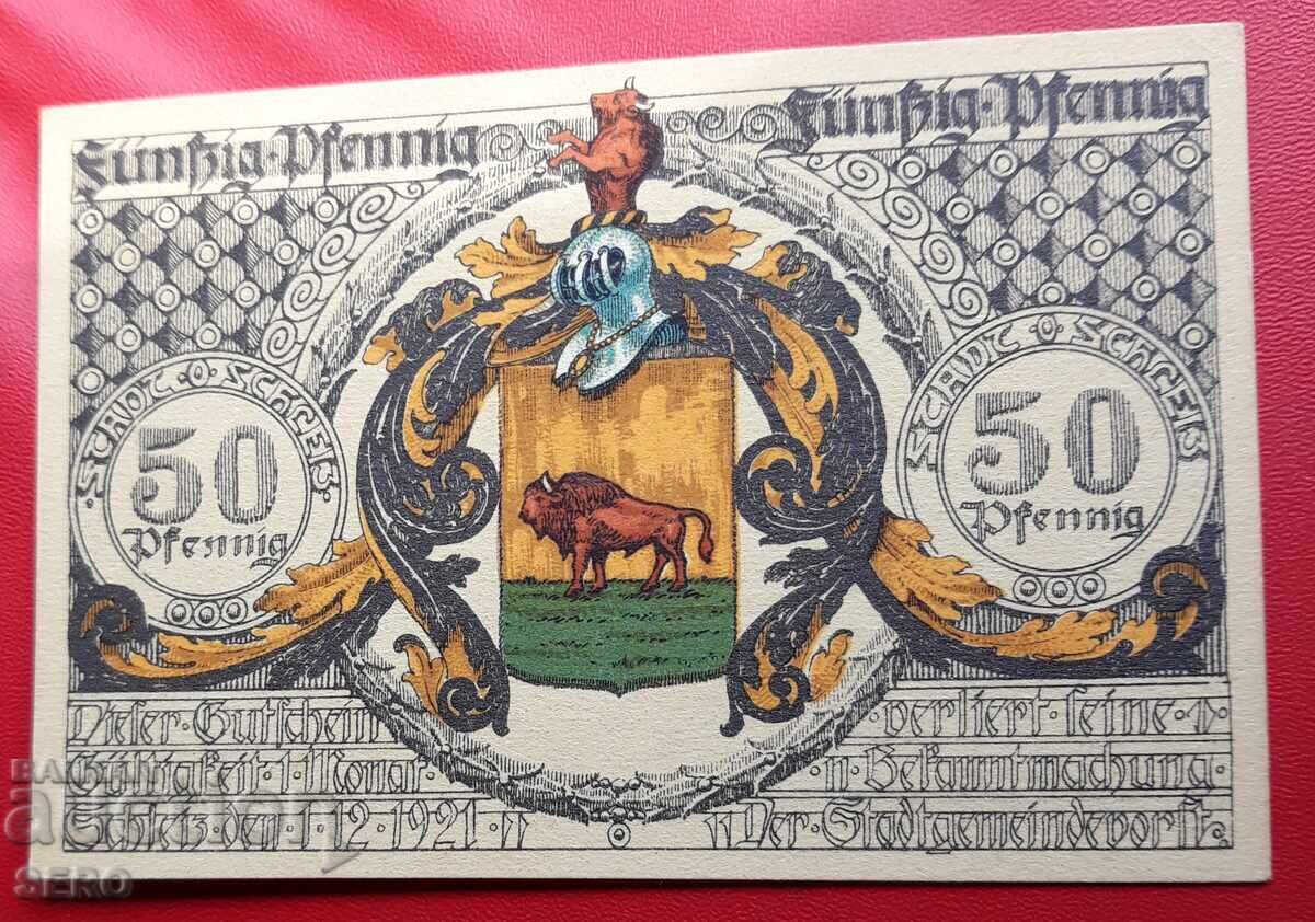 Banknote-Germany-Thuringia-Schleitz-50 pfennig 1921 with price 2.00 BGN | € 1.02