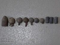 Proiectile gloanțe 10 bucăți colecție RTOV 1877-78 an gloanțe