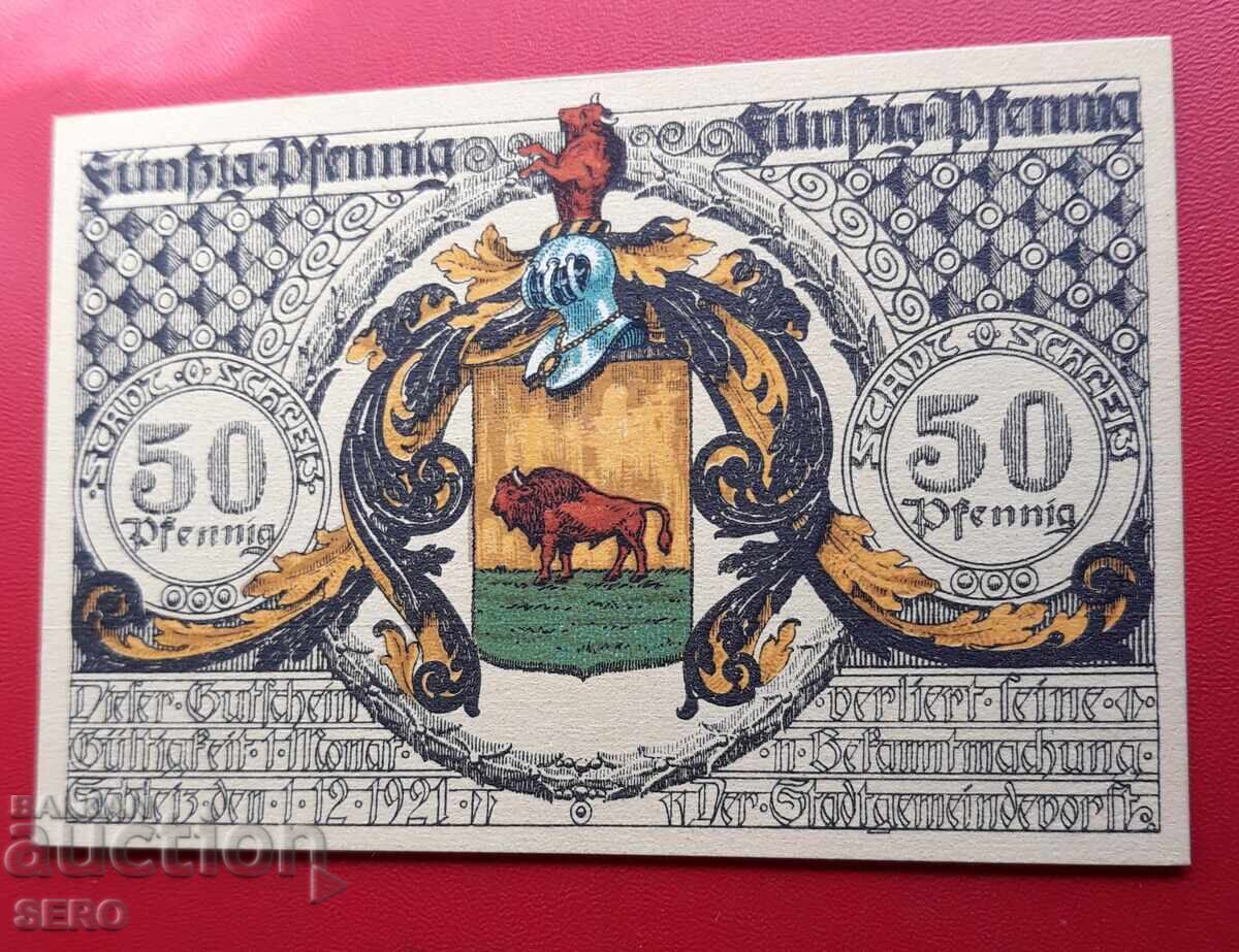 Τραπεζογραμμάτιο-Γερμανία-Θουριγγία-Schleitz-50 pfennig 1921 με τιμή 2.50 BGN | € 1.28