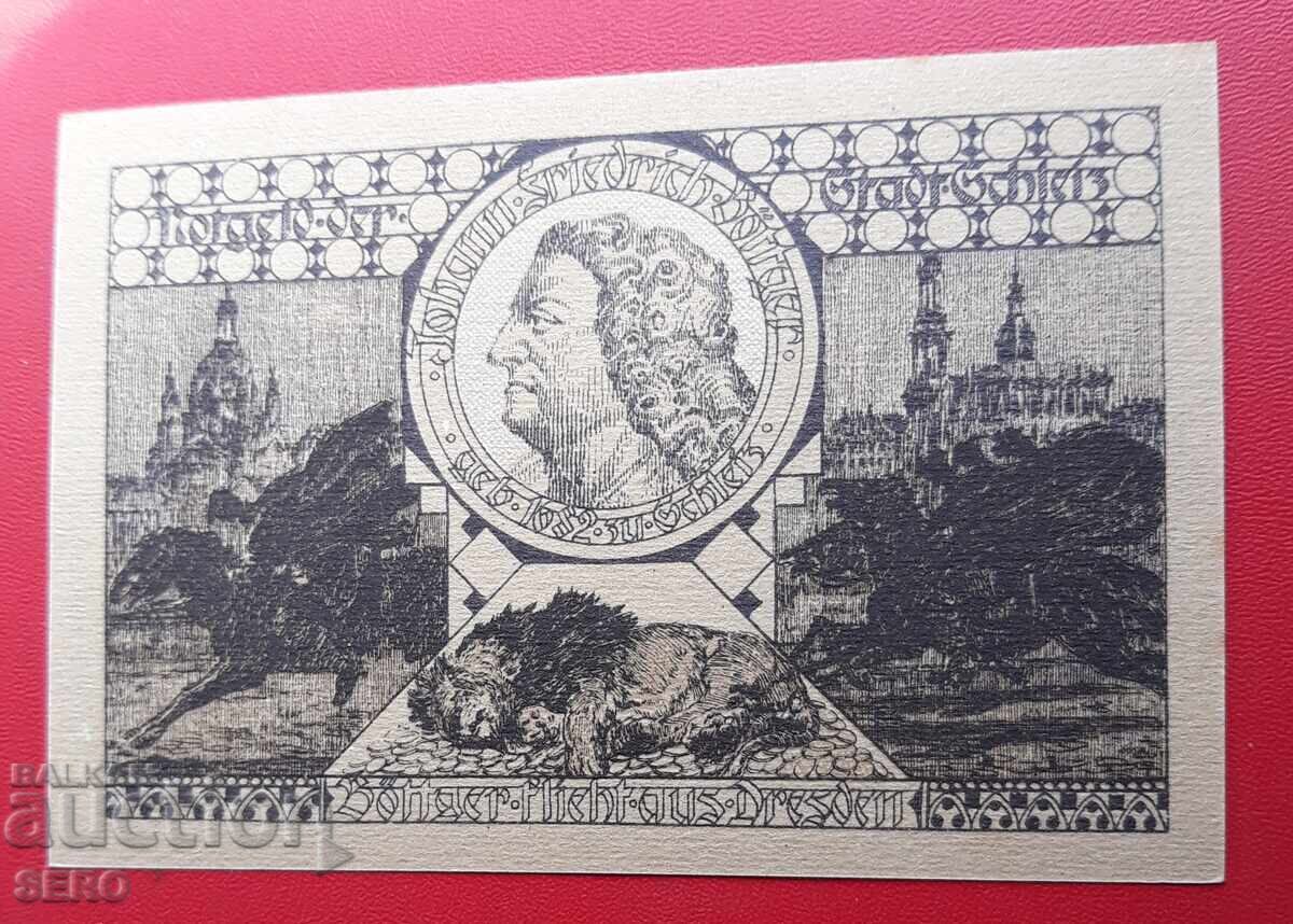 Τραπεζογραμμάτιο-Γερμανία-Θουριγγία-Schleitz-50 pfennig 1921