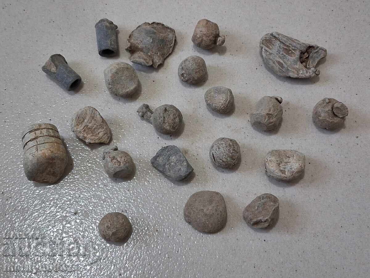 Πυροβόλα βλήματα 20 τεμαχίων συλλογή ΡΤΩΒ 1877-78 έτους βλήμα