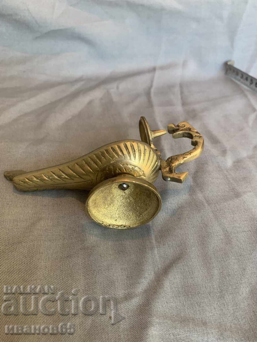 Brass oil lamp - 5 Brass oil lamp - 5