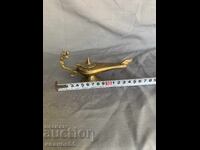 Brass oil lamp