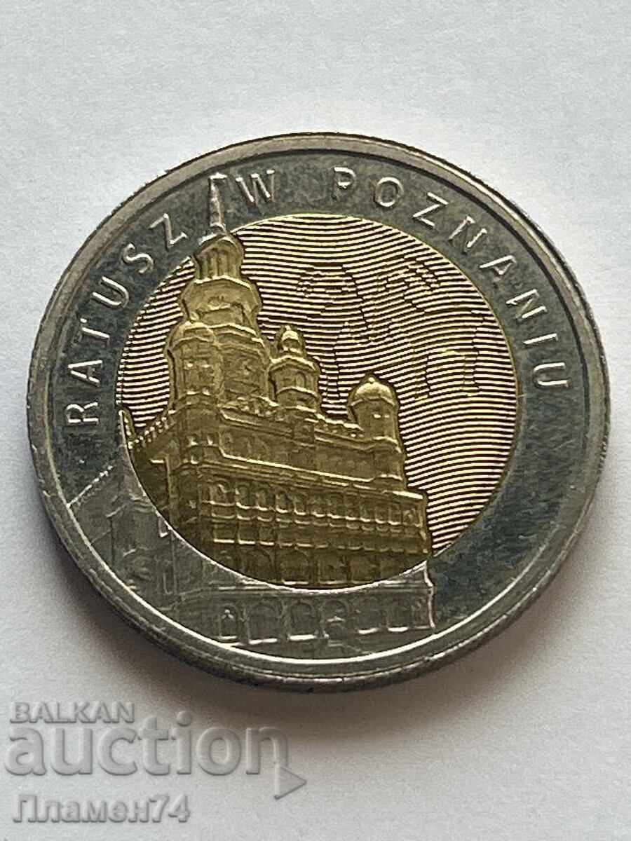 5 ζλότι 2015 Πολωνία Ανακάλυψε την Πολωνία. Δημαρχείο με τιμή 7.00 BGN | € 3.58