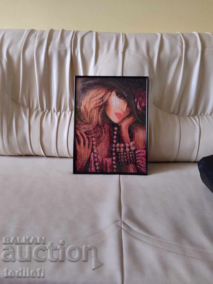 Vând goblen cu diamante aranjate